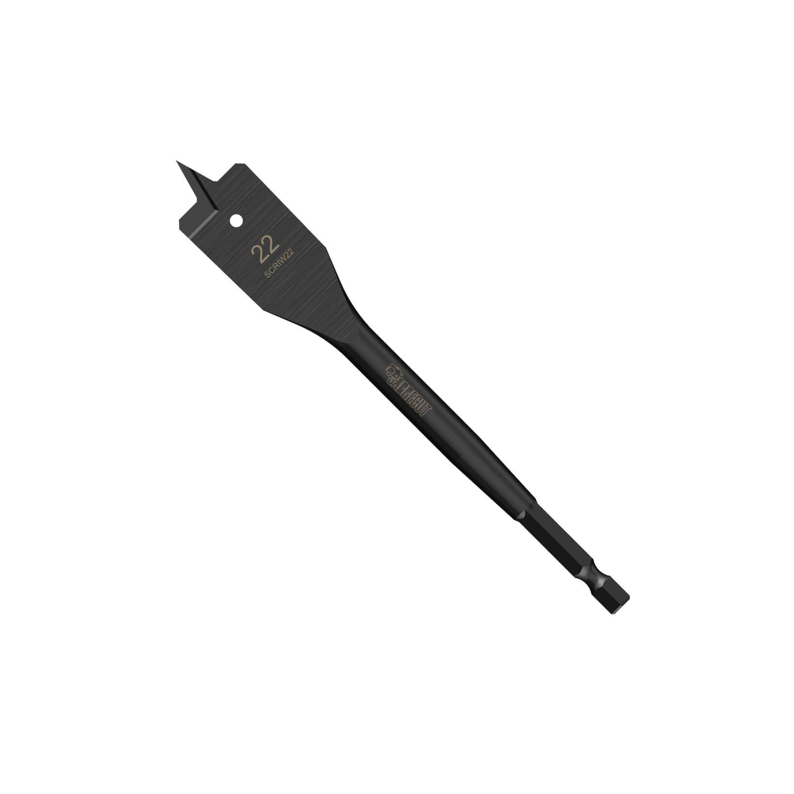 1 x SabreCut SCRIW22_1 22mm x 152mm Impact Rated Flat Wood Spade Bit for Softwood Hardwood Chipboard