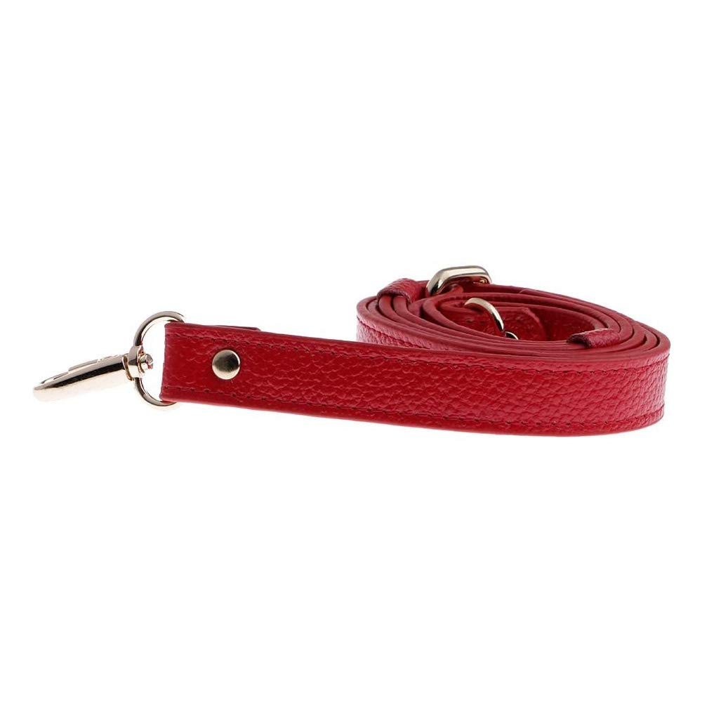 POFET 110-130cm Adjustable Genuine Leather Handbags Shoulder Bag Strap Handle Replacement Bag Accessories - Red