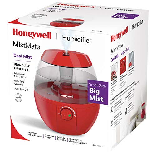 Honeywell HUL520R MistMate Ultrasonic Cool Mist Humidifier, Red Cool