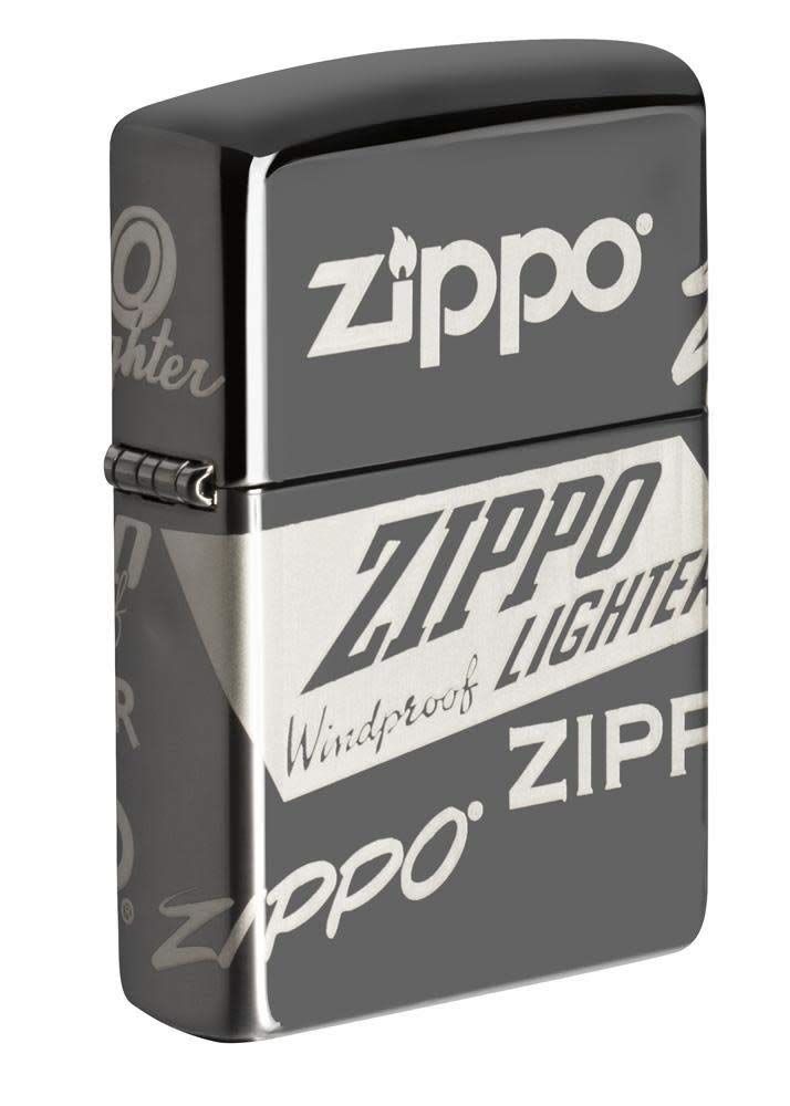 ZIPPO – Black Ice - Zippo Logo Design 150, laser engraving – gasoline Windproof lighter, refillable, in gift box