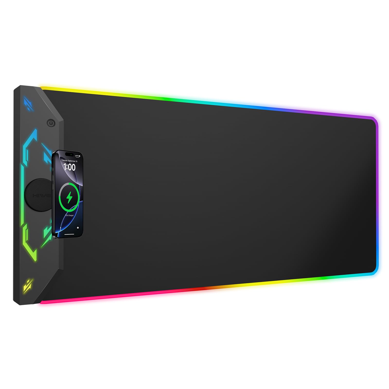 Gaming Mouse Pad RGB, 35"x15.8" Large Keyboard Desk