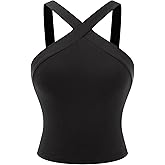 winkbay Women's Criss Cross Crop Tops Summer Sleeveless Going Out Party Tank Top