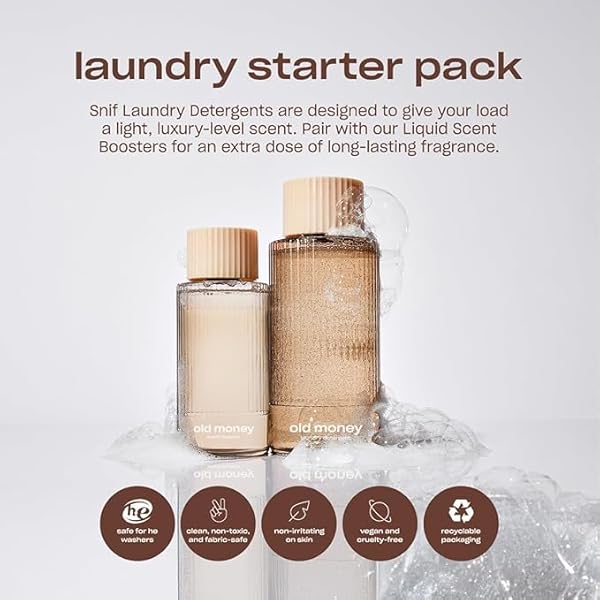 SNIF OLD MONEY 16OZ LAUNDRY DETERGENT AND 8.5OZ SCENT BOOSTER STARTER PACK