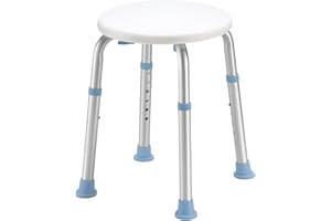 OasisSpace Shower Chair for Inside Shower, Adjustable Shower Stool,Bathtub Seat Bench with Anti-Slip Rubber Tips for Safety and Stability, Handicap Bathroom Stool for Seniors, Disabled, Handicap