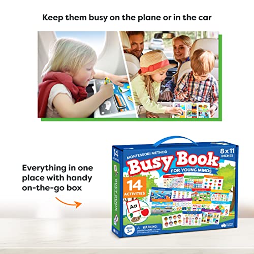 Montessori Busy Book for Toddlers Ages 3 and Up Pre K Preschool Learning Activities Book