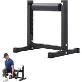 Fuhomtre Bulgarian Split Squat Stand, Adjustable Single Leg Squat Roller Stand for Split Squats &amp; Lunges, 350lb Capacity and 7 Height Levels Padded Foam Roller for Home Gym &amp; Leg Training