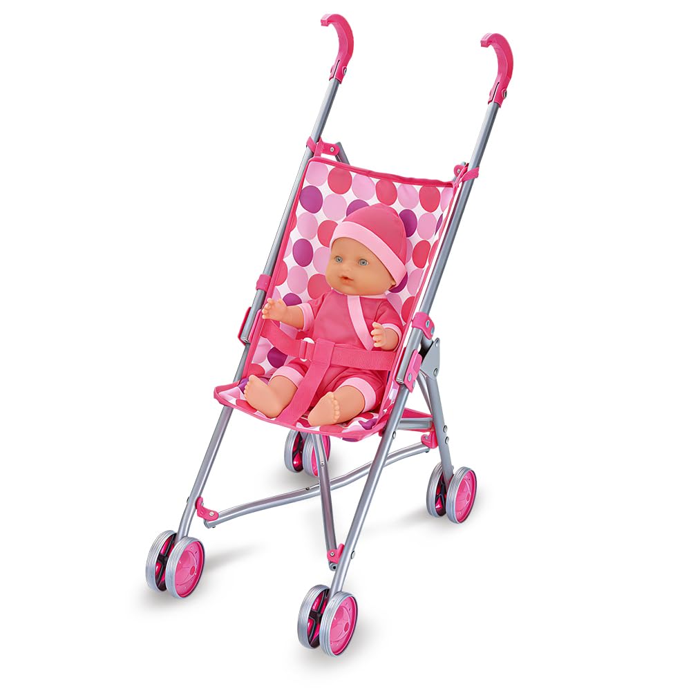 Ram® Kids Pretend Play Folding Pushchair Girls Dolls Pram Toy