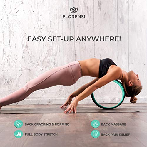 Florensi Yoga Wheel (3Pack), Back Roller for Muscle Relaxation