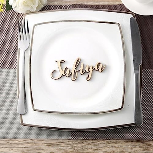 Photo du produit Amazon WEIYOUDP Noms en bois pour mariage, noms de lieux, noms d... en promotion à 0.94€