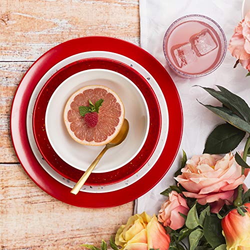 Zak Designs Confetti 35 ounce Pasta Bowl, Red, 6piece set Pricepulse