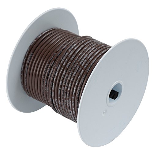Ancor 106210 Marine Grade Electrical Primary Tinned Copper Boat Wiring (12-Gauge, Brown, 100-Feet)