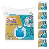 Nuby Diaper Disposable Bags, Fresh Baby Powder