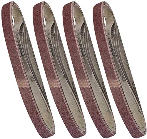 20 Mixed Grade Sanding Belts to fit for the Black & Decker Powerfile 10mm x 330mm,40,60,80,120 Grit