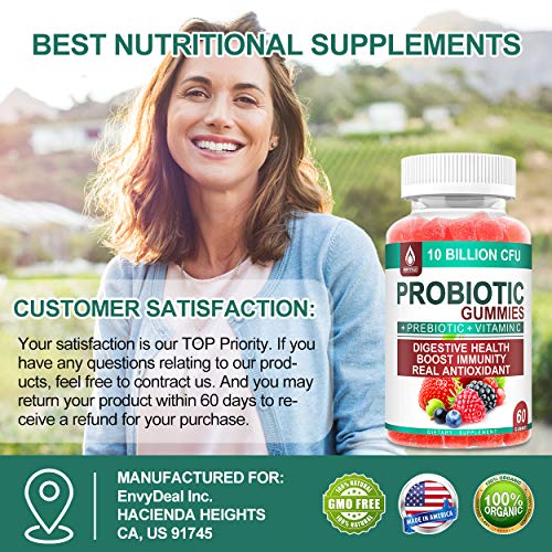 Daily Probiotic & Prebiotic Gummies with Vitamin C 10 Billion CFU