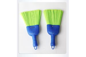 Quhoxdye 2 Pcs Whisk Broom Poly Fiber Handheld Brush Hand Brush Outdoor Car Handheld with Hang Hole Indoor Porches Floors Dec