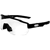 Global Vision Jam 1 Black Cycling Glasses Wireless Bluetooth Safety Glasses ANSI Z87.1 Hands-Free Calls &amp; Music W/Hard Case