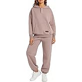 Vanmolrsa Womens 2 Piece Sweatsuit Set, 2025 Casual Long Sleeve Hoodie with Loose Wide Leg Sweatpants for Fall and Winter