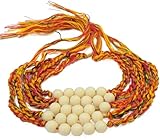 Thai Sawasdee White Beads and Braided Rope Bracelet