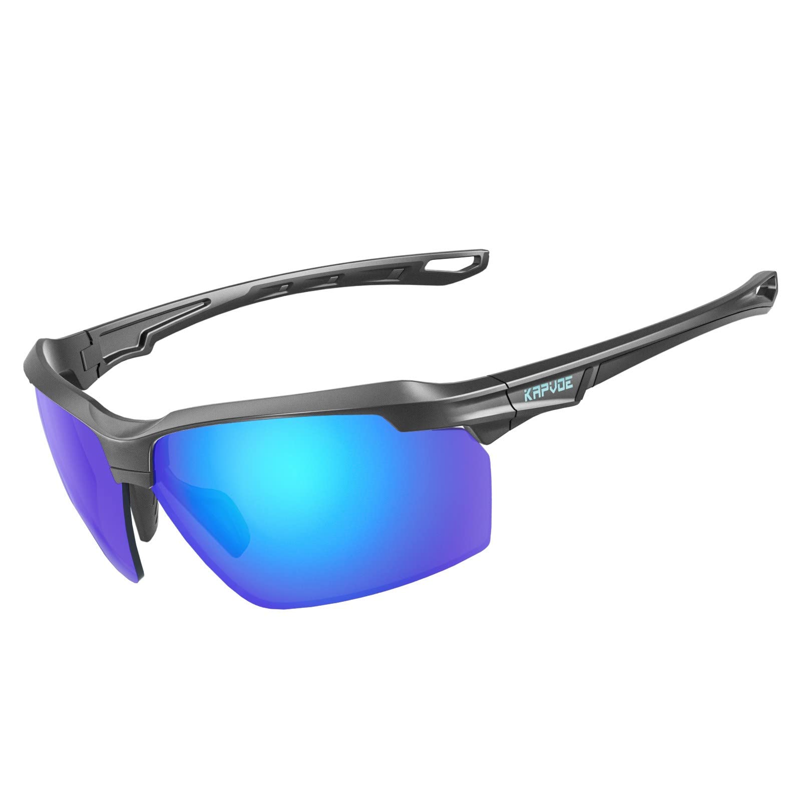 KAPVOE Sports Sunglasses Polarized Cycling Glasses Baseball Running Mountain Bike Triathlon Golf MTB for Men Women - K87