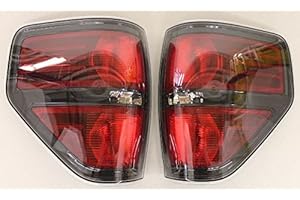 Oem Factory Stock 2009 2010 2011 2012 2013 2014 Ford F-150 F150 Rear Back Smoked Black Out Tint SVT Raptor Harley Davidson Lariat Tail Lights Taillights