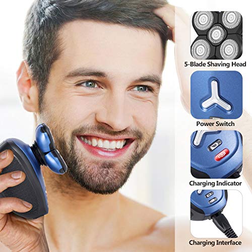 Vsmooth Electric Razor for Men Head Shaver for Bald Men 5 in 1 Grooming