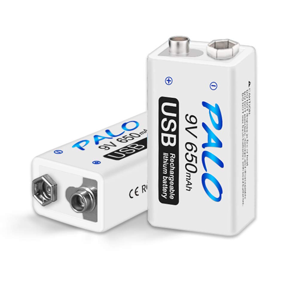 Palo USB 9v 650mAh Batería Recargable de Ion de Litio con Cable USB para Alarma de