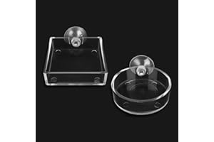 Cobee Aquarium Feeding Bowl, 2PCS Aquarium Clear Feeder Cup Fish Tank Feeding Food Tray Bowl Acrylic Shrimp Feeding Bowl Tank