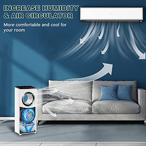 31 Evaporative Air Cooler Bladeless Fan w/Cooling & Humidification