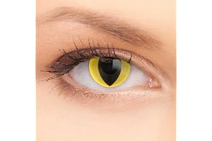 COOLCONTACTS Yellow Cat Contact Lenses, Non-Prescription