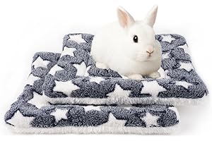 ARCTIC EAGLE 2 Pack Bunny Bed - 10 x 13 Inch Rabbit Pee Pads Bedding - Washable and Thickness Upgrade(Gray,M)