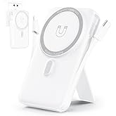 for Magsafe Portable Charger 10000mAh Wireless Magnetic Power Bank, 22.5W PD 3.0+QC 4.0 Fast Charging Battery Pack, Built-in Cables &AC Wall Plug &LED Display &Stand for iPhone 17/16/15/14/13 Series