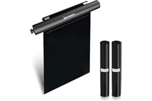 LANSAN Car Trash Can Bin with 42pcs Trash Bags - 100% Fit Car Garbage Bag Hanging Waterproof, Roller Type Trash for Back Seat, Multipurpose Trash Bin for Car, Office,Kitchens,During Travel and Camping(Black)