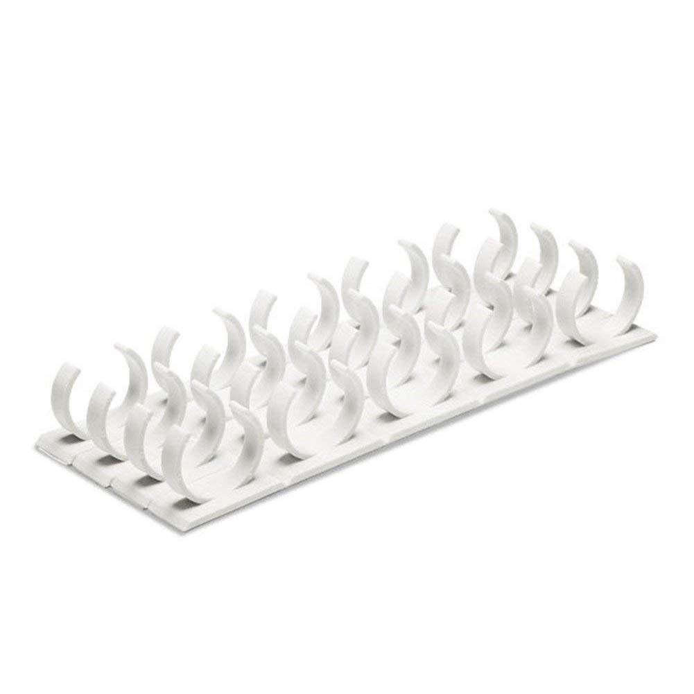 Vinallo Plastic White Spice Gripper Clip Strips Cabinet Door Organizer Rack -Hold 20 Jars