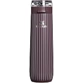 STANLEY Flowstate Spring Bottle, 20 oz, Fig Pinstripe | Leakproof Water Bottle with Carry Strap &amp; Flip-Top Locking Lid | Insulated Stainless Steel | Fits Most Cup Holders | BPA-Free