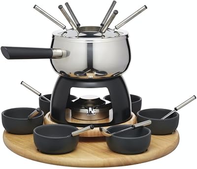 Artesà Masterclass - ensemble à Fondue en Acier Inoxydable pour 6 Personnes