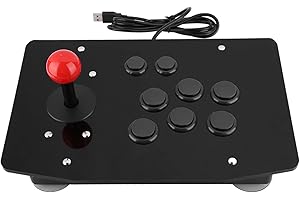 Sluffs Arcade Rocker Game Joystick,USB Arcade Game Controller, Arcade Rocker Game Joystick 8 Button Game Handle Controller(Bl