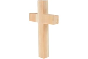TIDTALEO Wooden Wall Cross Religious Home Décor Rustic Household Cross Ornament Baptism