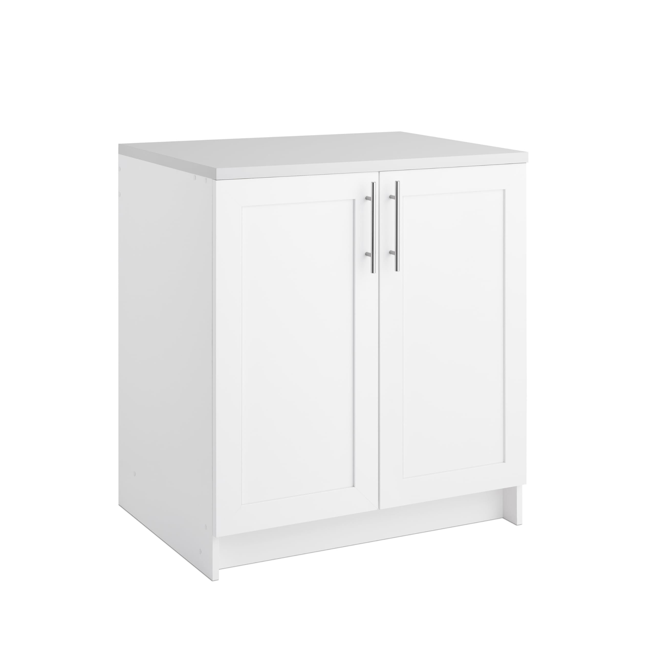 Photo 1 of ** DAMAGE MAJOR** NO RETURNS** FINAL SALE** Prepac Elite 32" W Storage Cabinet with Doors and Shelves, White Garage Cabinet, Bathroom Storage with 1 Adjustable Shelf 24.5" D x 32" W x 36" H, WSCR-1005-1