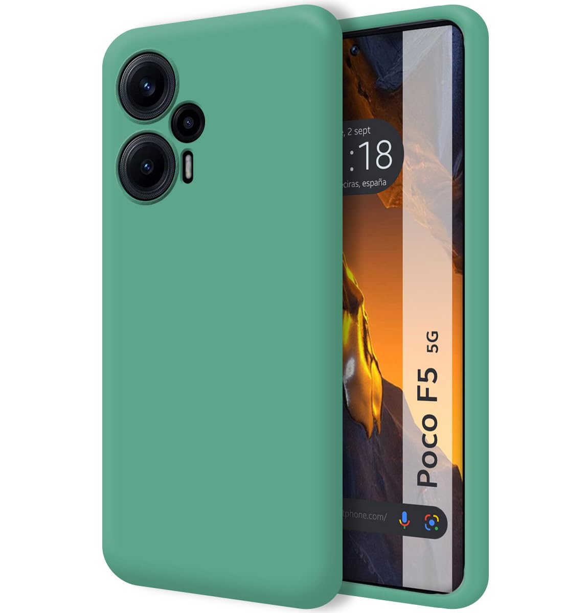 Tumundosmartphone Silicone Liquid Ultra Soft Case for Xiaomi Little F5 5G Green