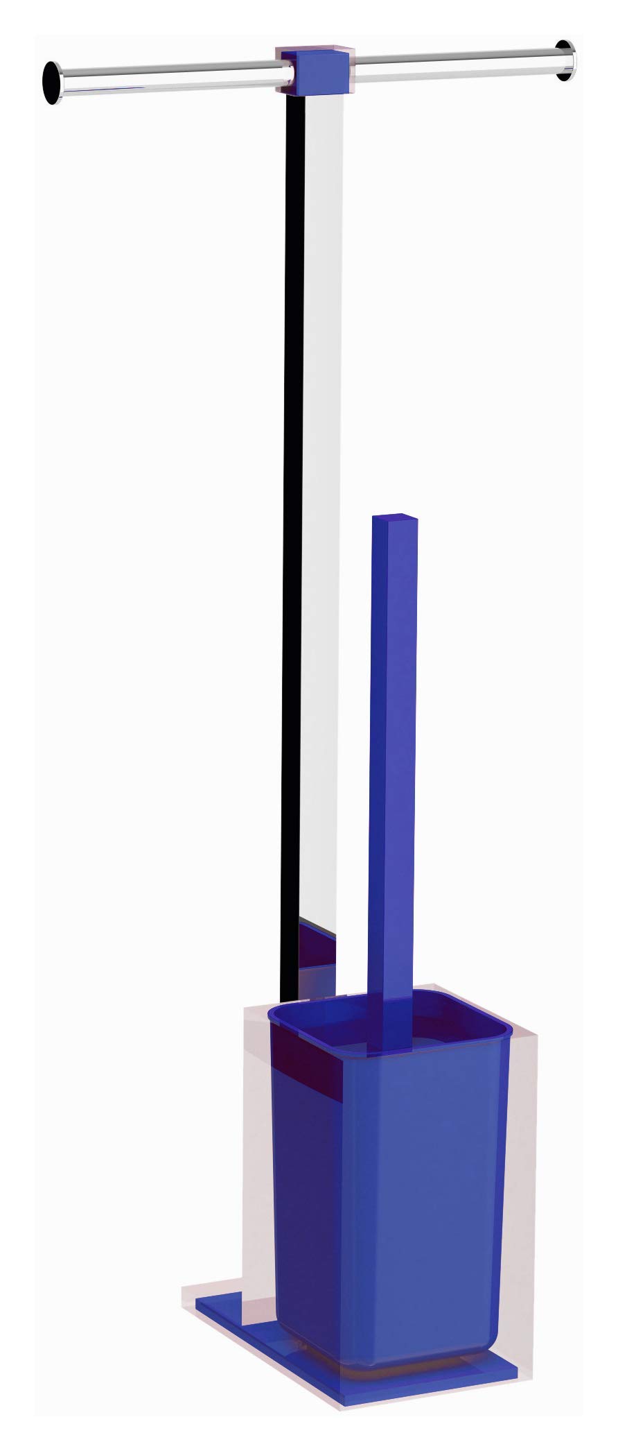 Gedy by Nameeks Rainbow Standing Towel Holder Blue RA32 Contemporary Resin Italian Bathroom Accessories Set