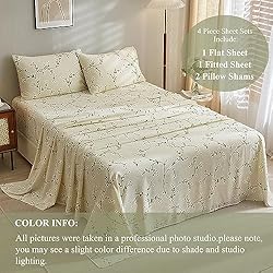 VClife Twin XL Sheet Set - 3 PC Floral Printed