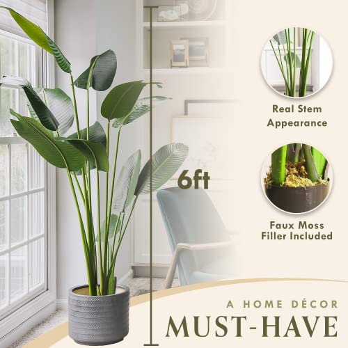 Bird of Paradise Artificial Plant Fake Plants Tall, Tall Plants for Living Room Decor
