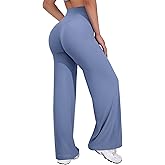 VOYJOY Straight Leggings Bottoms Wide Leg Pants for Women 29"/ 31.5"/33"/35" High Waist Stretch Casual Sweatpants