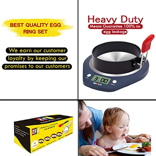 3.5 Inch Large Egg Rings for Griddle or Frying Round Egg for Breakfast