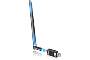 Maxuni USB WiFi Adapter for PC, Wireless USB3.0 Network Adapters with Antenna, 2.4G/5.8Ghz Dual Band 1800Mbps Wi-Fi Dongle for Laptop Desktop, Compatible with Windows 10/11