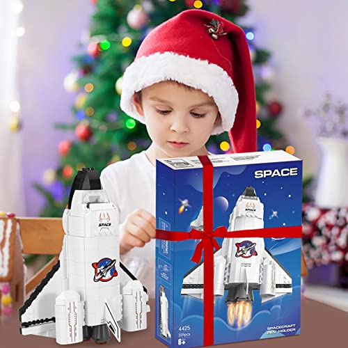 BRICK STORY City Space Shuttle Building Set with Mini Astronaut Toy