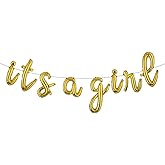 ITS A Boy Girl Twins Letter foil Balloons Children Party Decoration Birthday Party Balloons Inflatable Balloon Baby Shower Birthday Party Gender Reveal Party (L ITS A GIRL Gold)