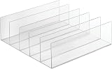 mDesign Clutch Bag Organiser with 5 Slots - Clear Handbag Storage view 8