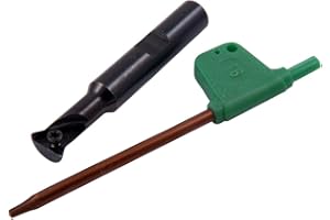 HHIP 2075-0500 60 Degree Indexable Dovetail Cutter, 1 Flute, 1/2" Cutting Diameter, 3/8" Shank, 2.36" OAL, 1/2" Cutting Diameter