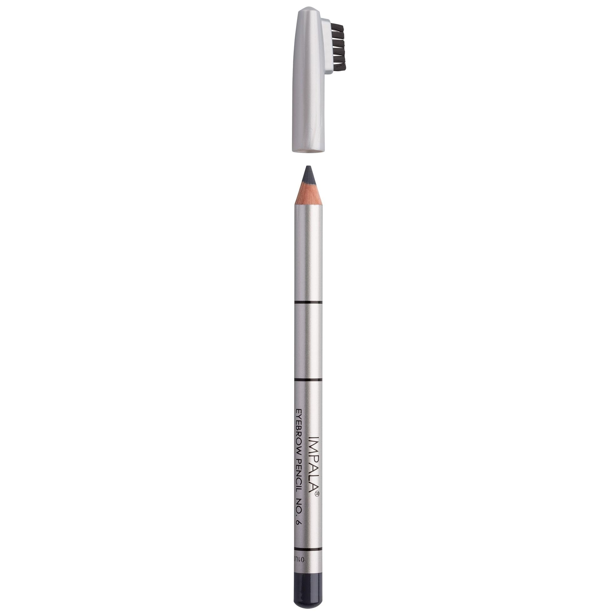 IMPALA | Brow Pencil with Brush Gray Color No. 06 | Achieve Perfect Brows, Tattoo Effect | Full, Natural, and Brow Lamination Effect | Natural and Long-Lasting Makeup